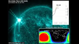 Strong X2.2 Solar Flare and Eruption (2/17/2023) - SolarHam.com