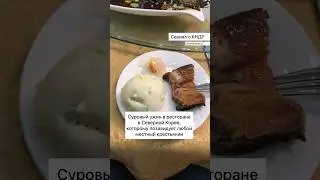 Суровый ужин в ресторане в Северной Корее