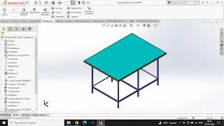 Solidworks Tutorial I Design Computer Table in Solidworks WeldmentI Beginners I Part I Exercise