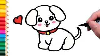 How To Draw A Dog Step By Step | Dog Drawing Easy