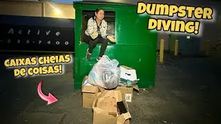 Dumpster diving! Caixas cheias de coisas no lixo dos Estados Unidos!🇺🇸
