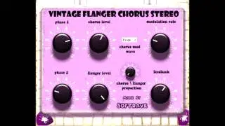 Vintage Flanger Chorus Stereo Guitar VST effect pedal by Softrave - guitar VST with  warm sound