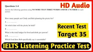 How many people are Cindy and Bob planning the picnic for? IELTS Listening | IELTS Listening