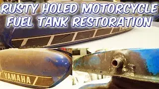 Rusty Dented Motorcycle Fuel Tank Restoration Yamaha Fs1e