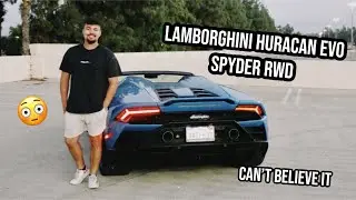 NEW Lamborghini Huracan Evo RWD Spyder! Quick walk around, exhaust sounds, and vlog! LOUD!