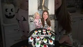 Easiest Halloween Treats - Make Spooky Eyeball Donuts #Shorts #Halloween #Halloween2024 #SpookySzn