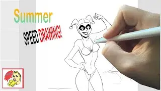 Enjoy this Summer with HQ and MrJ!! SpeedDrawing!