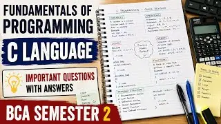 Fundamentals of Programming C Language Important Questions and Answers | BCA Semester 2 | FyugpPulse