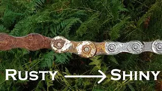 How To Remove Rust From Metal Chain With Evaporust | Bicycle Drivetrain Restoration