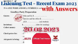 IELTS Listening Actual Test 2023 with Answers | 20.02.2023