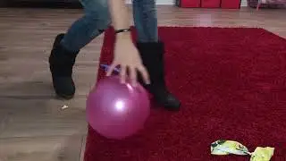Popping balloons with heels