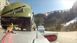 first time in snow SHOW CAR TRAVELS through VAIL COLORADO gopro time lapse on trailer