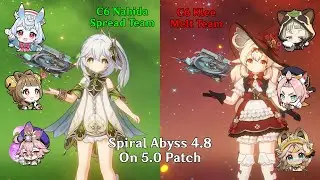 C6 Nahida Spread & C6 Klee Melt (With Kachina) | Spiral Abyss 4.8 Patch 5.0 | Genshin Impact