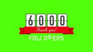 6k followers, Thank You, social sites post. Thank you followers congratulation card. Motion