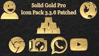 Solid Gold Pro – Icon Pack  3.3.6 Patched_ikon bertekstur 3D bertekstur emas