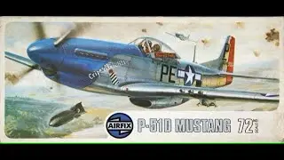 Airfix P-51D Mustang 1:72 - 1974 Plastic Model Kit - Complete Build