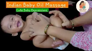 Mom’s Love in Every Touch ❤️ Baby Boy Enjoying Oil Massage