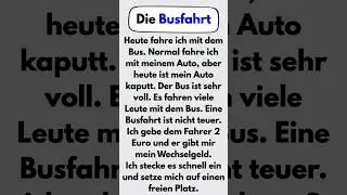 Die Busfahrt #deutsch