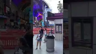Walking at Fremont experience downtown Las Vegas Nevada