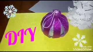🎄DIY Новогодний ёлочной шар🔮из фоамирана