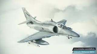 A4AR 3D Model  Flying - Fuerza Aérea Argentina - Octane Render