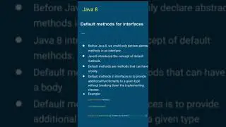 Java default method |  Java 8 