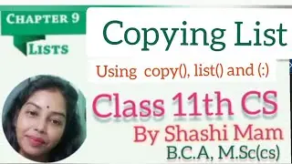 Copying List || How to copy list  ||  list copy method  || copy() || list()