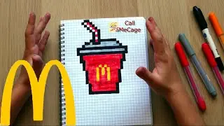 НАПИТОК из МАКДОНАЛЬДСА ! РИСУНКИ ПО КЛЕТОЧКАМ - PIXEL ART