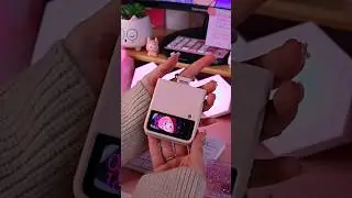 Galaxy Z Flip4 Pink Silicone Case with Ring 💝 #shorts