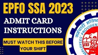 EPFO SSA 2023 - இதெல்லாம் எடுக்காம Exam போகாதீங்க 💯 Most wanted tips for SSA Aspirants | 