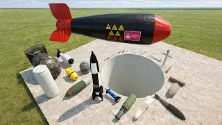 Garry's Mod Nuclear Bombs Testing Into The Giant Pit BOOM!