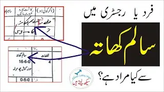 Salam Khata meaning in FARD or Registry of Property