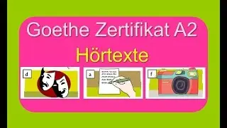 Listening A2 | Goethe Certificate A2 Listening Texts