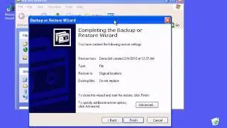 Restoring a BackUp (Windows XP)