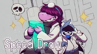 【Deltarune】Dr. Susie & Lancer Duo - Speed Draw【SAI】