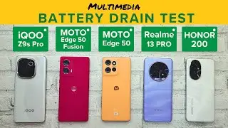 (No Gaming) BATTERY Drain Test | iQOO Z9s Pro vs Moto Edge 50 Fusion vs Realme 13 Pro vs Honor 200