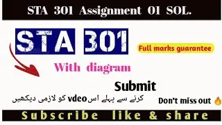 STA 301 ASSIGNMENT#1|📊sta301 assigmnt 1 2025|vu assignment |Frequency Distribution,Central Tendency🔥