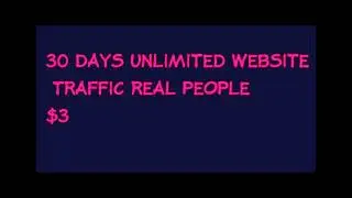 30 days unlimited website traffic real people