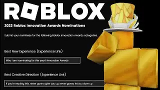 Who I am nominating for this year's Roblox Innovation Awards | 2023