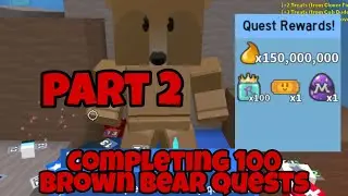 Completing 100 brown bear quests part 2 (bee swarm simulator)