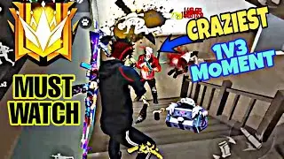 Free Fire Crazy Gameplay | Free Fire Funny Hindi Commentary | Free Fire Funny Moments | 1V3 Moments