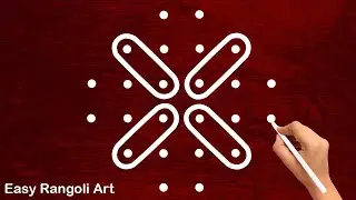 Easy Kolams for Friday | Latest Rangoli Designs with 6*2 dots | Simple Muggulu | Easy Rangoli Art
