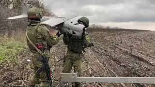 Боевая работа БПЛА "Орлан"