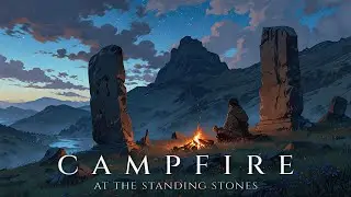 Campfire at the Standing Stones 🔥| Medieval Fantasy Music & Ambience for Relaxation