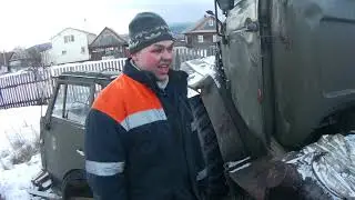 Урал 4320 меняю сломанную полуось после поездки!!!