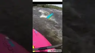 Experienced kayaker tries to ride on a whirlpool! 😂