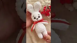 ⌛ЗА 10 МИН🐇ЗАЙЧИК ИЗ ПЛЮШЕВОЙ ПРЯЖИ/crochet bunny