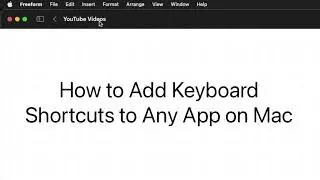 How to Add a Keyboard Shortcut on a Mac