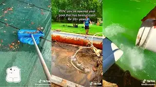 🧽🧼ASMR Pool Cleaning 🧽🧼 | luvie Compilations