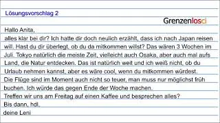 Goethe Zertifkat B1 Schreiben Teil 1 bis 3